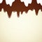 Vector background with sweet chocolate cream pie and copy space for greeting text