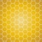 Vector background. Yellow and orange honeycomb.