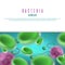 Vector bacteria viruses banner template. Healthcare medical flyer template