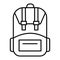 Vector Bagpack Outline Icon Design