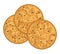 Vector baked round cracker chips