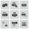 Vector balck printer icons set