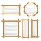 Vector bamboo frame with canvas set