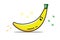 vector a banana with a smiling face