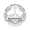 Vector Bangkok City Badge, Linear Style