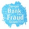 Vector bank fraud payment scam danger paint brush