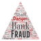 Vector bank fraud payment scam danger triangle