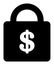 Vector Bank Lock Flat Icon Image