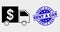 Vector Banking Delivery Icon and Scratched Rent a Car Stamp