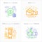 Vector Banking and Finance Flat Icon Set