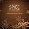 Vector banner with cinnamon sticks and anise stars on wooden texture background. Spices for tea and coffee, vector illustration