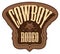 Vector banner or emblem for a Cowboy Rodeo show