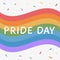 Vector Banner with LGBT rainbow. Social media post, story or poster template with queer community flag and colorful