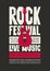 Vector banner for Rock Festival of live music