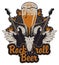 Vector banner for a rock pub with hard live music