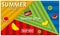 Vector banner Summer sale with fruits , symbol, element design.