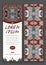 Vector banner templates with abstract ethnic patterns. Double-sided flyer, card, invitation mandala ornament