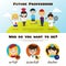 Vector banners of cute cartoon kids in different professions. Children professions design template