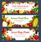 Vector banners for fresh fruit shop