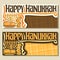 Vector banners for Hanukkah