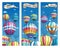 Vector banners for hot air balloon voyage tour