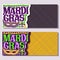 Vector banners for Mardi Gras