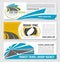 Vector banners for road travel or transit company