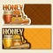 Vector banners for rustic Honey
