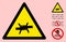 Vector Barb Wire Warning Triangle Sign Icon