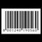 Vector barcode isolated on black background