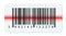 Vector barcode isolated on white