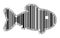 Vector Barcode Symbol of Fish