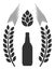 Vector Barley Beer Logo Flat Icon Symbol