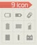 Vector batery icons set