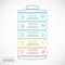 Vector battery element for infographic.