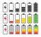 Vector battery recharge symbol set