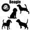 Vector Beagle Dog Silhouette