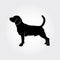 Vector Beagle Dog Silhouette.