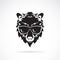 Vector of bear wear sunglasses on white background. Wild Animals. Bear fashion. Easy editable layered vector illustration