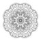 Vector Beautiful Deco Monochrome Contour Mandala