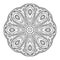 Vector Beautiful Deco Monochrome Contour Mandala