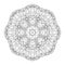 Vector Beautiful Deco Monochrome Contour Mandala