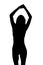 vector Beautiful and mysterious young woman body expression silhouette black and white vector image Fashion beauty on transparent