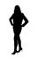 vector Beautiful and mysterious young woman body expression silhouette black and white vector image Fashion beauty on transparent