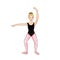 Vector beauty white blonde ballerina, dance pose