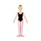 Vector beauty white blonde ballerina, dance pose