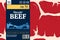 Vector beef label design concept