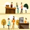 Vector beer party people icon set