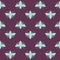 Vector Bees Shapes on Plum Purple seamless pattern background.