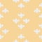 Vector Bees Tiles Shapes on Pastel Yellow seamless pattern background.